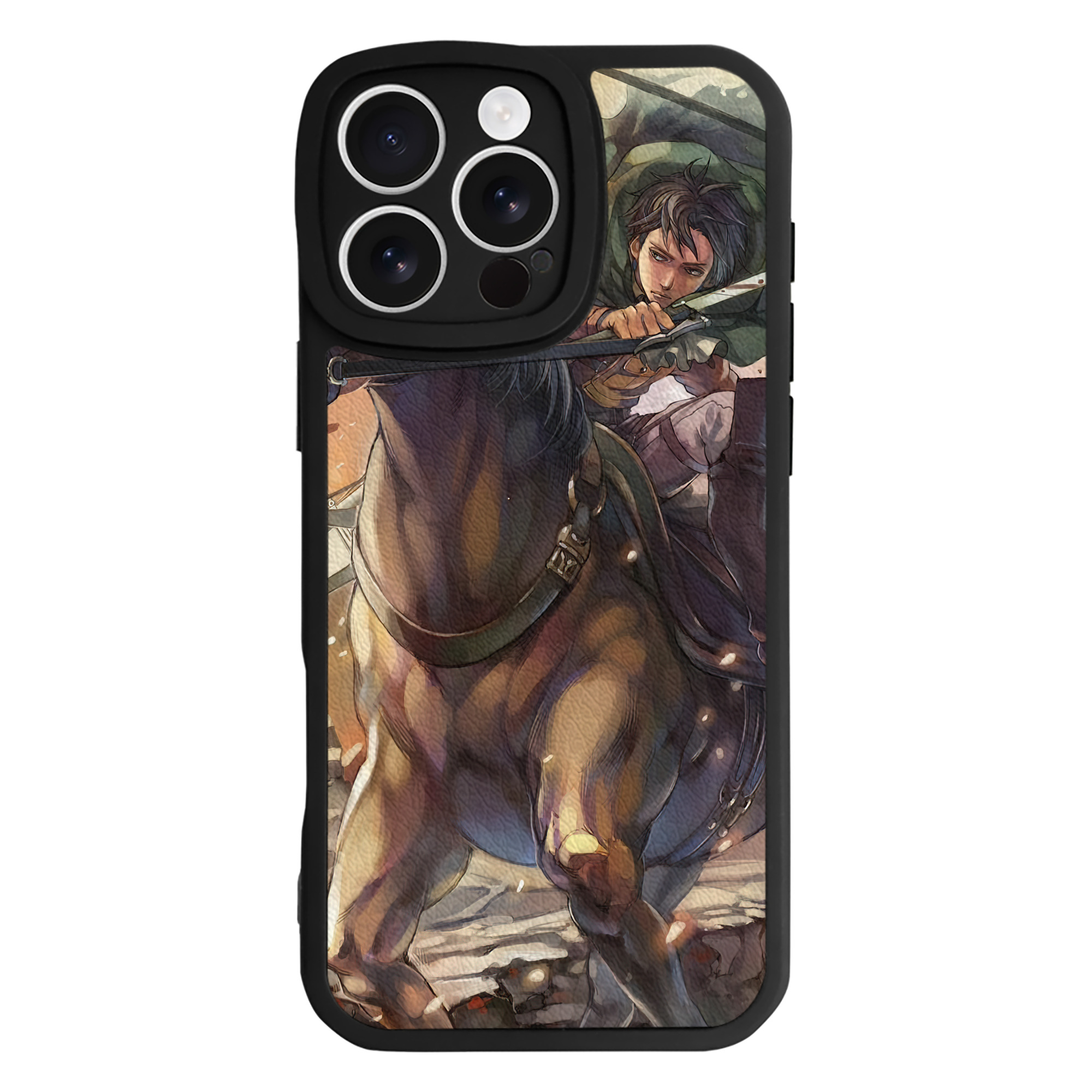 （画像用） 進撃の巨人 Attack on Titan 【iPhone 16シリーズ対応】シリコンスマホケース（レザー調） 材質：シリコン